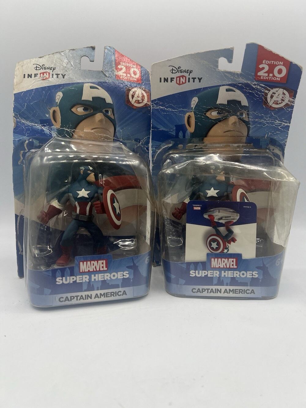 Lot of 2 Disney Infinity 2.0 Marvel Super Heroes Captain America Figures